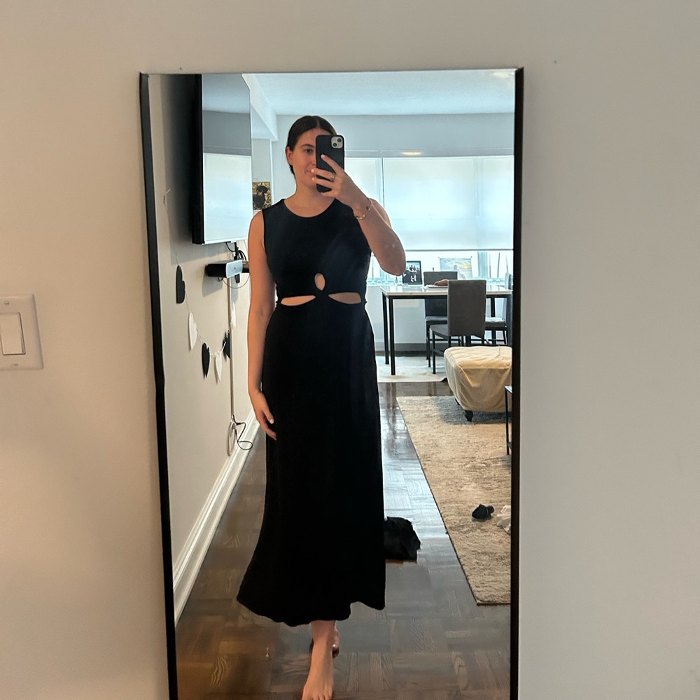 Elegant Black Cutout Dress